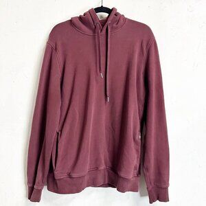 Mack Weldon Mens ACE Full Zip Hooded Sweatshirt  Size Medium Maroon Red